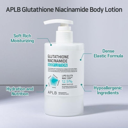 APLB Glutathione & Niacinamide Brightening Body Lotion – Lightweight Hydration & Even Tone